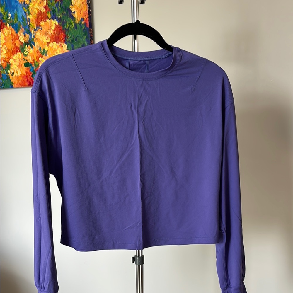 Crop lululemon long sleeve Purple Top